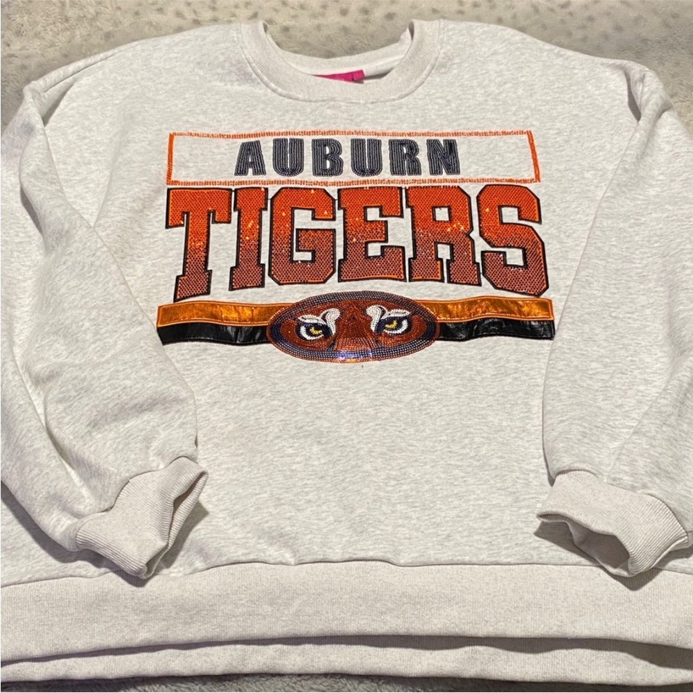 Queen of Sparkles Auburn Tigers Gameday Sweatshirt Large Gameday War Eagle - Picture 9 of 14